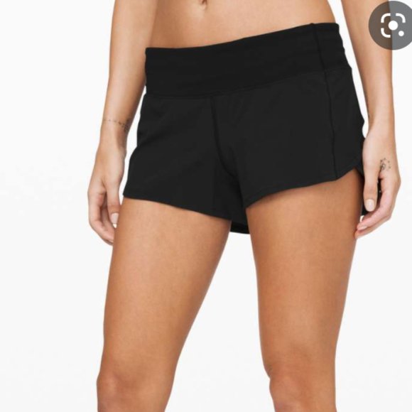 Lululemon Black Speed Up Shorts 2.5in - Picture 1 of 5